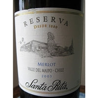 Santa Rita Reserva Merlot Valle del Maipo Chile , Vinos Costa Rica