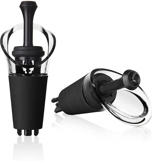 Accesorios para Vino: Wine Server & Stopper Black (2 pcs) | Wain.cr