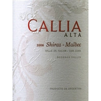 Callia Alta Shiraz and Malbec San Juan Argentina , Vinos Costa Rica