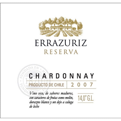 Errazuriz Estate Chardonnay 750 ml | Wain.cr