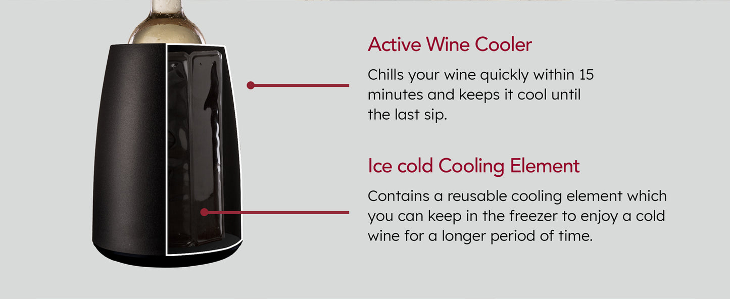 Vacu Vin - Active Wine Cooler [Elegant Black]